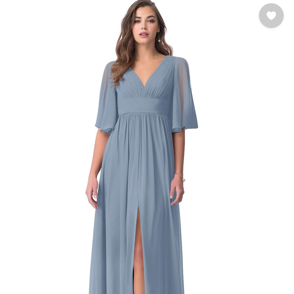 Azazie Dusty Blue Bridesmaid Dress-Tameka Size 12. NWT